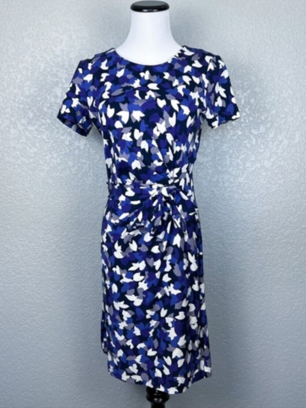 Diane von Furstenberg Zoe Mini Dress Purple Blue Floral 4 DVF Faux Wrap